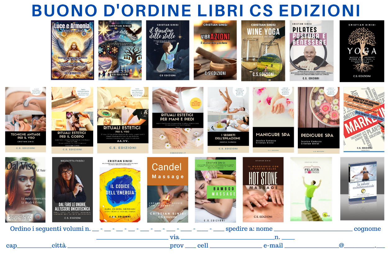 C.S. EDIZIONI di CRISTIAN SINISI AUTORE DEI LIBRI SALUTE, BENESSERE , MASSAGGI, SPIRITUALITà C.S. EDIZIONI di CRISTIAN SINISI AUTORE DEI LIBRI SALUTE, BENESSERE , MASSAGGI, SPIRITUALITà